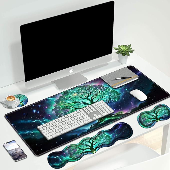 4 in 1 Ergonomic Keyboard Wrist Rest & Mouse Pad Wrist Rest Set, Large XXL - Image 7