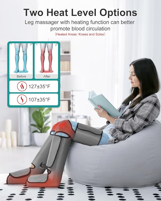 Nekteck Leg Massager for Circulation and Pain Relief, Air Compression Foot Calf - Image 5