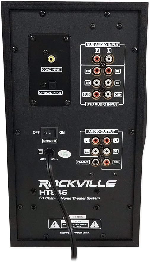 Rockville HTS45 800w 5.1 Channel Home Theater Audio System, USB/SD Playback - Image 6