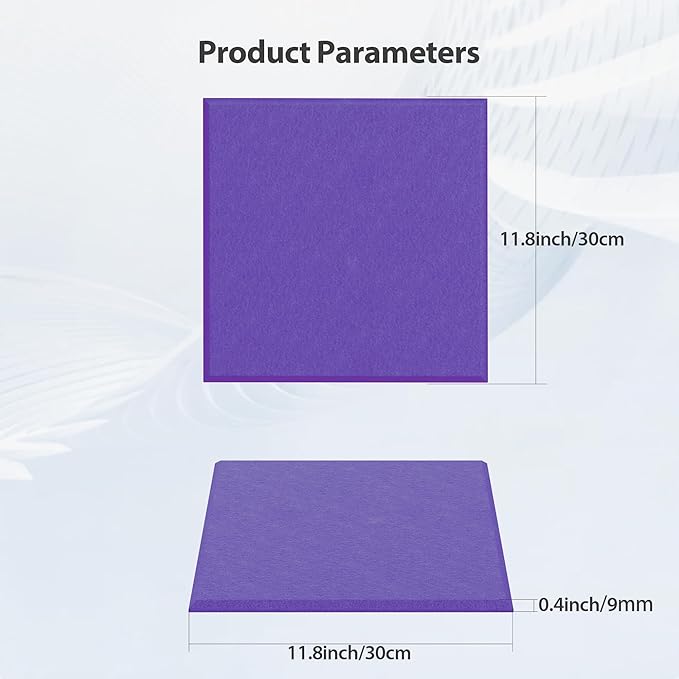 Amantech 12 Pack Acoustic Panels Self Adhesive Sound Proof Foam, High Density - Image 6