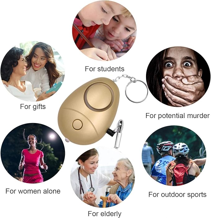 KOSIN Safe Sound Personal Alarm, 6 Pack 140DB Personal Security Alarm Keychain - Image 6