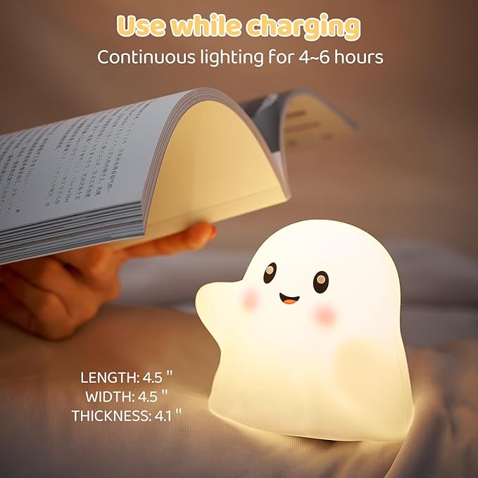 NEXTANG Ghost Night Light for Kids – Gift & Fun Toy for Kids, Touch Tap Lamp - Image 8