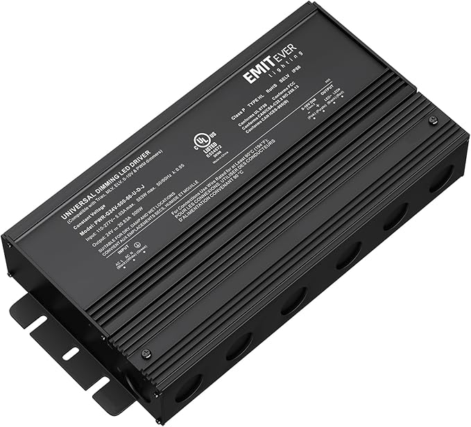 EMITEVER Dimmable Led Driver, 500W AC 110V-277V to DC 24V Transformer, 5-in-1 by EMITEVER