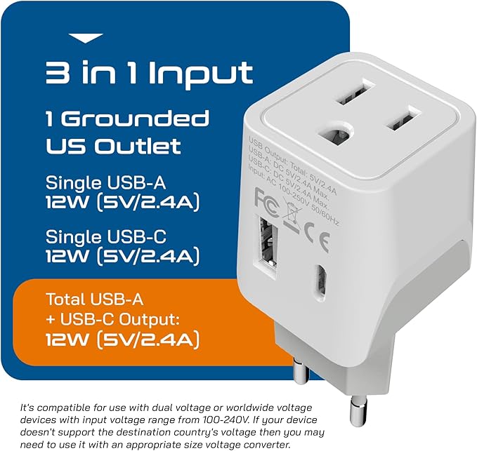 Ceptics European Travel Plug Adapter - Image 7