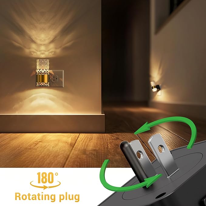 L LOHAS LED Night Light, Modern Night Lights Plug into Wall, 2 Pack 3000K Soft - Image 5