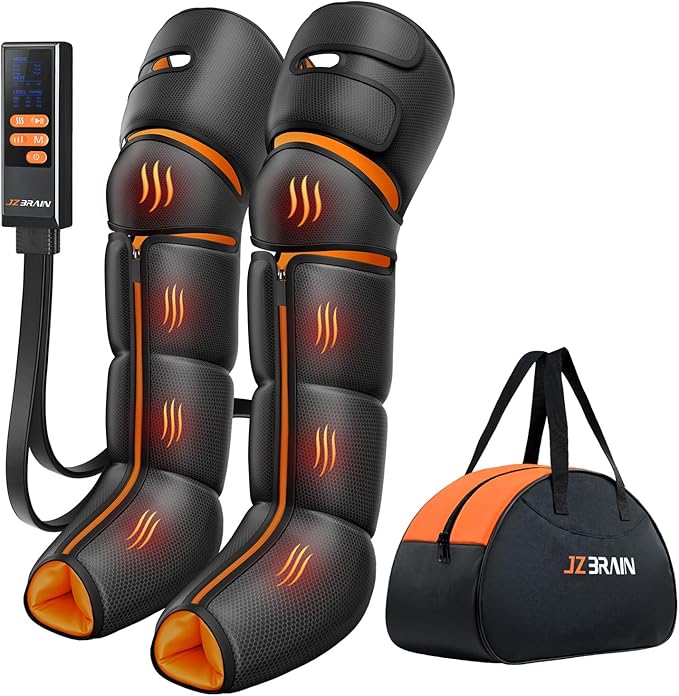 JZBRAIN Leg Massager with Heat and Compression : Foot and Calf Massager by JZBRAIN