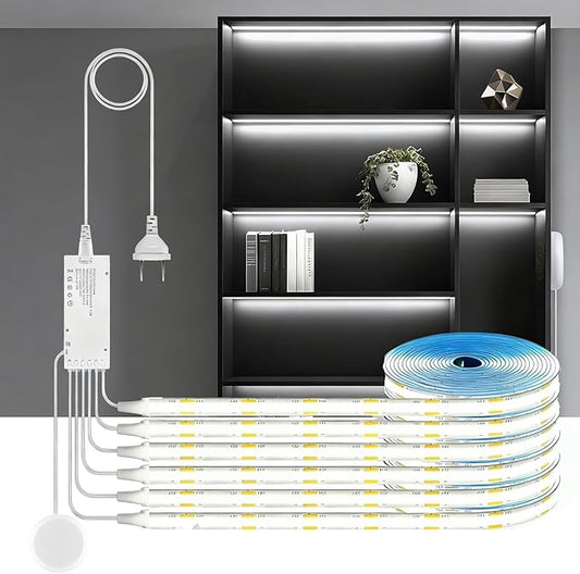 12V COB LED Strip Lights Kit, 3.3Ft 6-in-1 Self-Adhesive LED Under Cabinet by CHNMALITAI