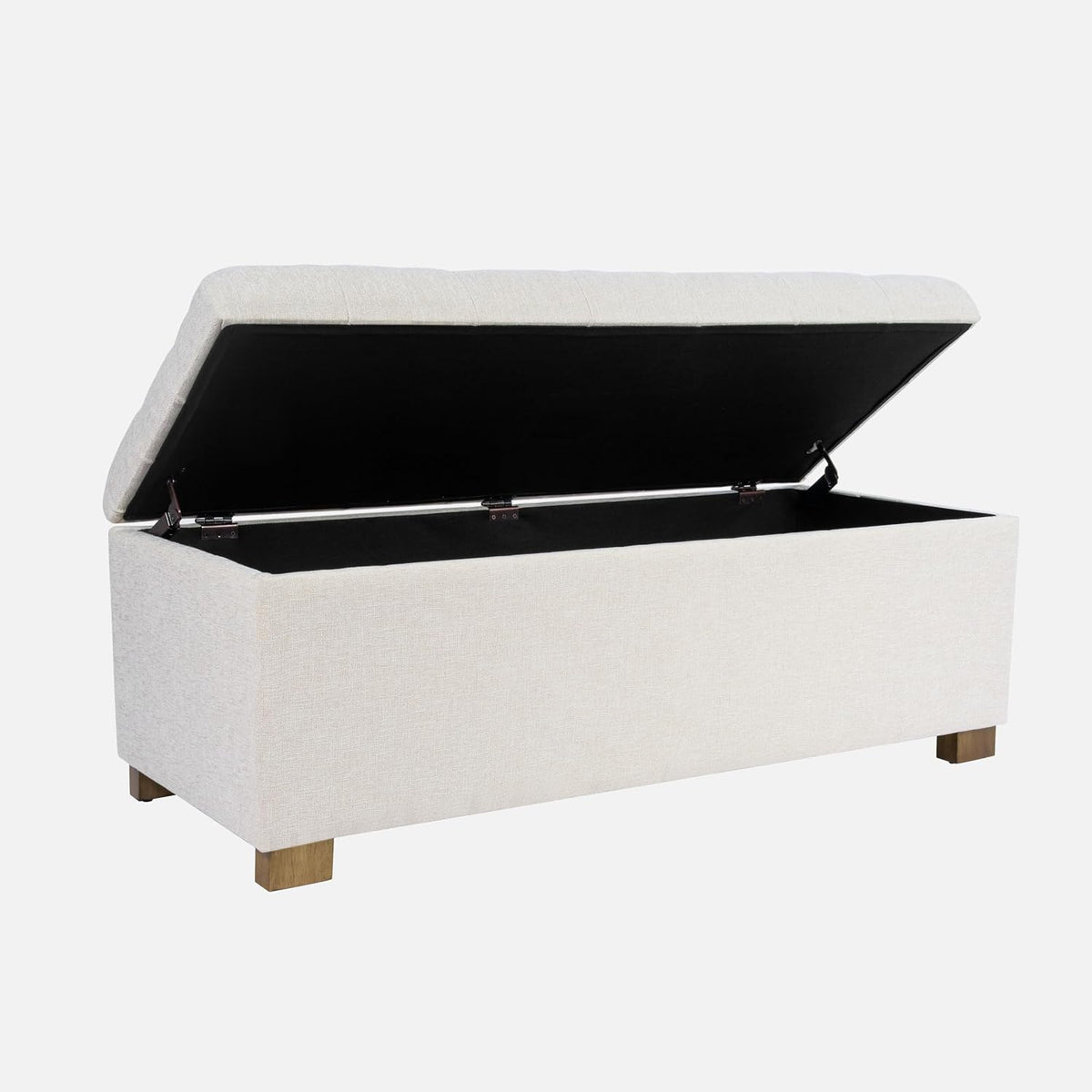 spatial order 46" tufted storage bench - cream, main product view