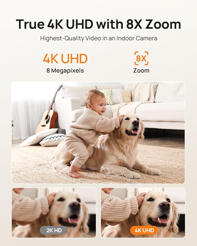 Anona 4K UHD Indoor Camera, Pet/Dog/Baby Security Camera - Image 2