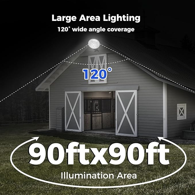 AIKVSXER LED Barn Lights 160W 24000LM Yard Area Light Dusk to Dawn Outdoor - Image 5