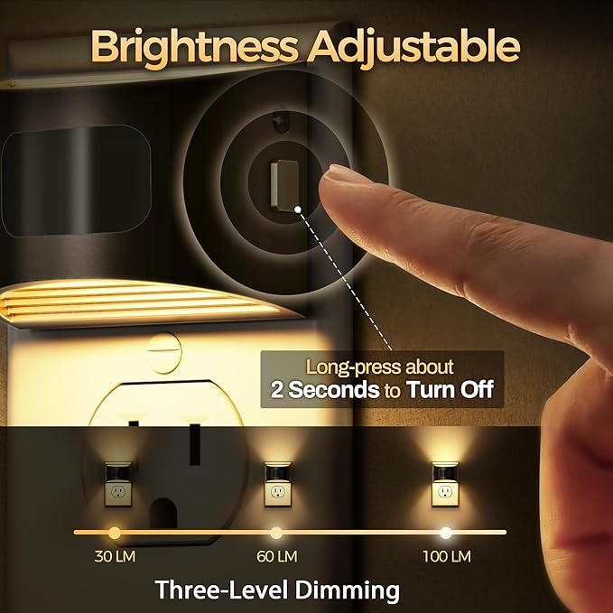 DORESshop LED Night Light, Night Lights Plug into Wall, 3 Mode Plug in Night - Image 2