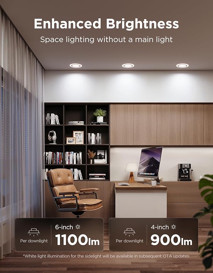 Govee Smart Recessed Lighting 6 Inch, Matter RGBIC LED Recessed Light Work - Image 8