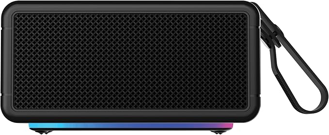 AT&T Essentials Retro 40W Bluetooth Speaker, IPX6 Waterproof, LED Light Modes - Image 3