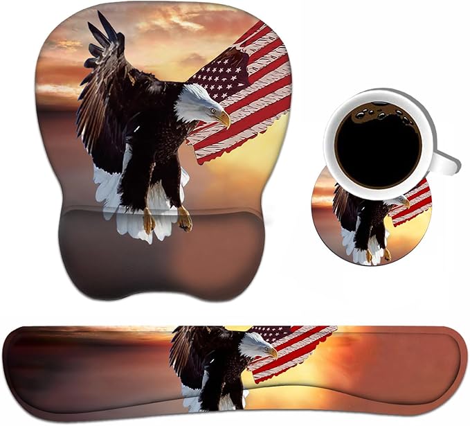 Ergonomic Mouse Pad Wrist Support and Keyboard Wrist Rest Set by Unknown