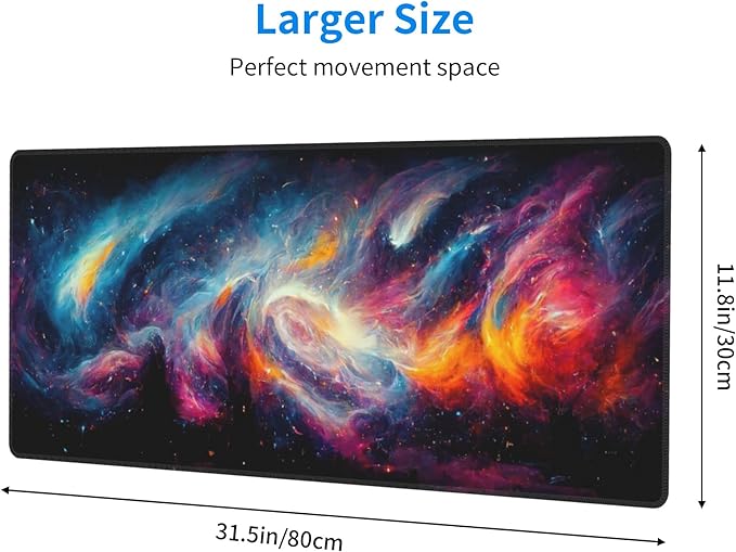 Galaxy Extended Big Mouse Pad Large, XL Gaming Mouse Pad Desk Pad, - Image 3