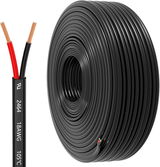 18 Gauge Wire 2 Conductor Electrical Wire, 18 AWG 0.82mm² Wire PVC Cord