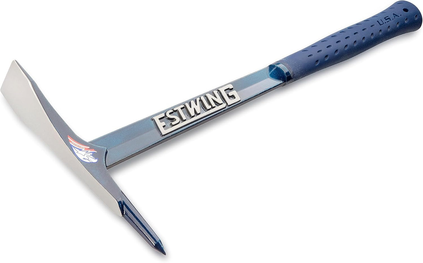 ESTWING Burpee Rock Pick - 17" USA Made Geologist Tool with Pointed Tip & Shock Reduction Grip - BP500 | Made in USA, Top Choice Of Geologists Worldwide, Chiseled End & Pointed Tip, Forged In One Piece, Shock Reduction Grip