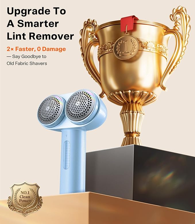 TORRAS Dual-Head Fabric Shaver, Longest Durability & 50ml Large Capacity - Image 7
