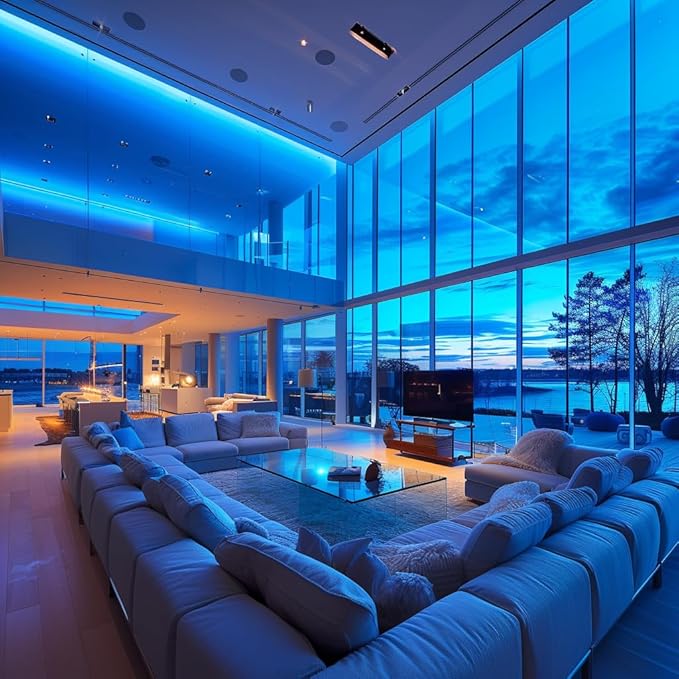 LED Strip Lights ICE Blue COB 320 LEDs High Brightness Indoor Use Flexible Thin - Image 7