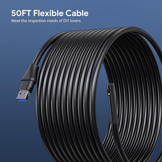 50FT Sewer Inspection Camera, DEPSTECH 1080P Dual Lens Endoscope - Image 6