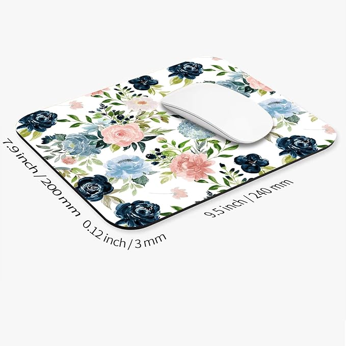 Armanza Square Mouse Pad Pretty Flowers, Personalized Premium-Textured Custom - Image 2