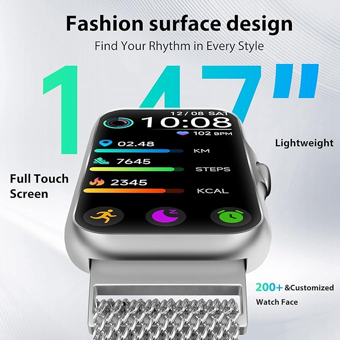 JYUAJOI Fitness Tracker with 24/7 Continuous Heart Rate, Blood Oxygen Monitor - Image 2