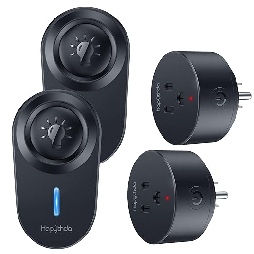 HAPYTHDA Wireless Remote Control Outlet Plug, No Wiring Needed Remote Light by HAPYTHDA