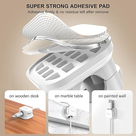 Picozon 6 Pack Magnetic Cable Clip Organizer Cord Holder, Picozon Adhesive - Image 6