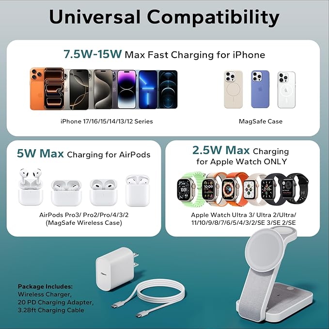 Eazpower 3 in 1 Foldable Wireless Travel Charging Station - Image 5