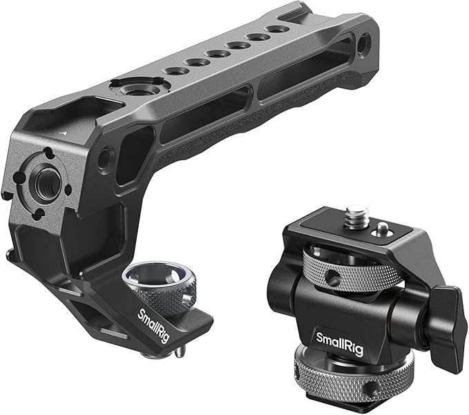 SMALLRIG Top Handle with Monitor Mount Kit, with 3/8"-16 Locating Holes by SmallRig