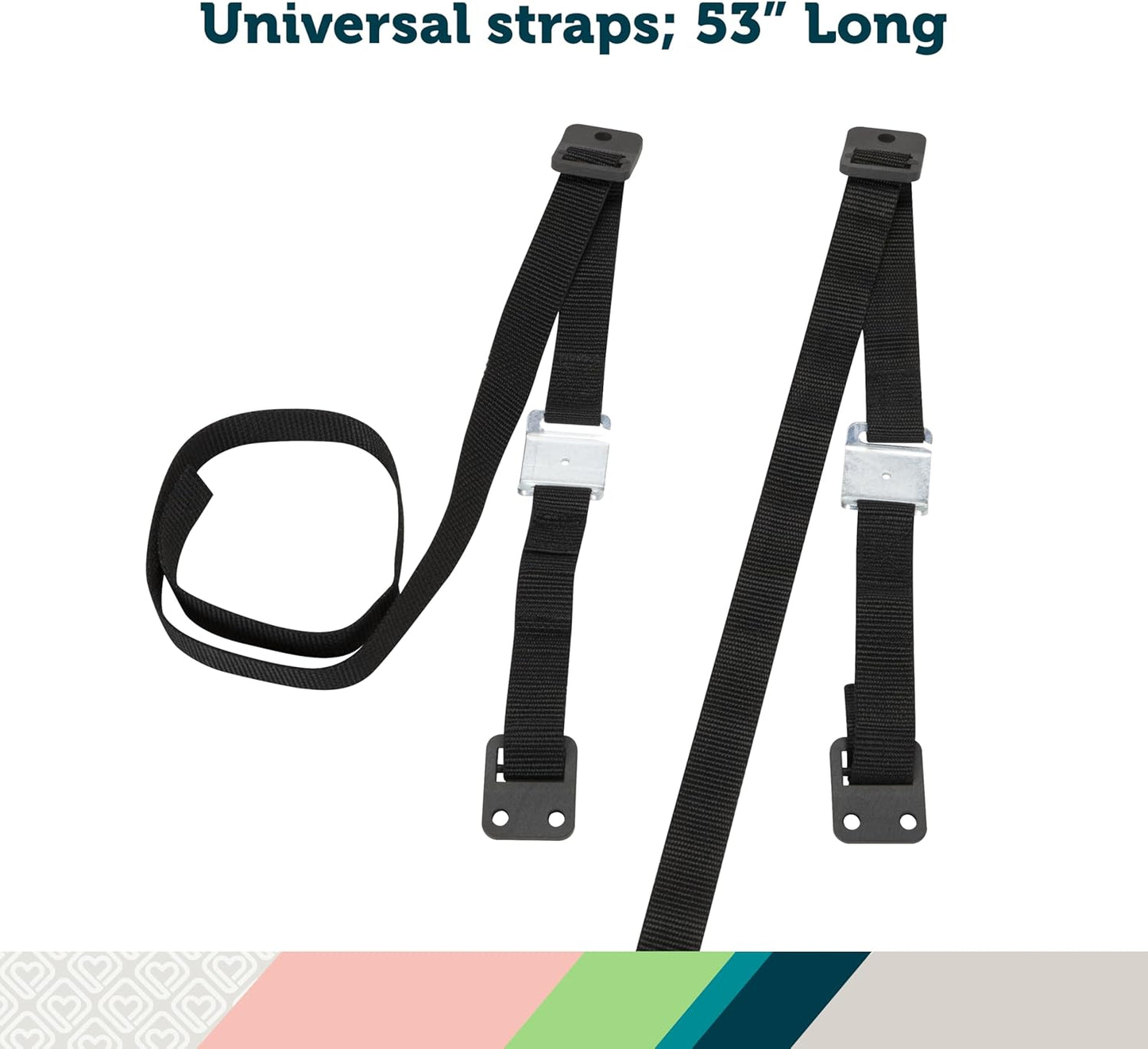 Safety 1st TV & Furniture Safety Straps, Black, 2‑Pack, Screws Included