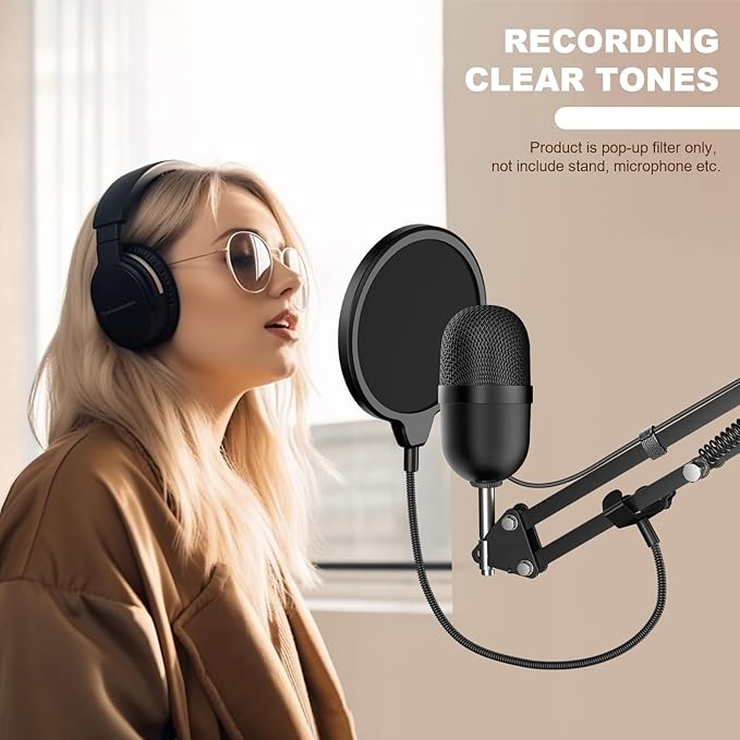 Aokeo Professional Microphone Pop Filter Mask Shield - Image 7
