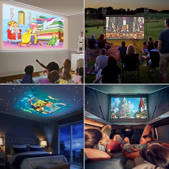 PVO Mini Projector Portable For Cartoon, Outdoor Video Projectors, LED Pico - Image 6