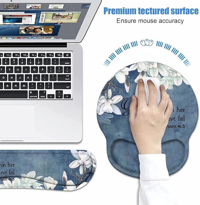 Keyboard Wrist Rest + Mouse Pad Wrist Support Set - Image 4