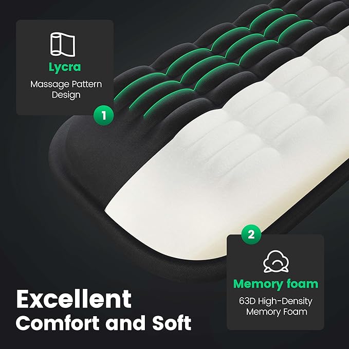 MEKASS Keyboard Wrist Rest, Soft Memory Foam Wrist Support - Image 2
