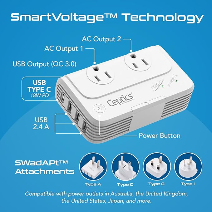 Ceptics 200 W Voltage Converter, Convert 220 V to 110V - Image 7