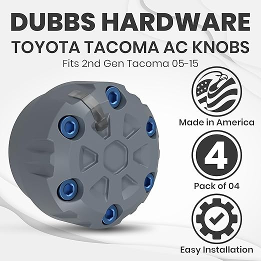 4 Pack - 2nd Gen Tacoma Accessories AC Knob Upgrade - 2005, 2015 Tacoma Climate - Image 3