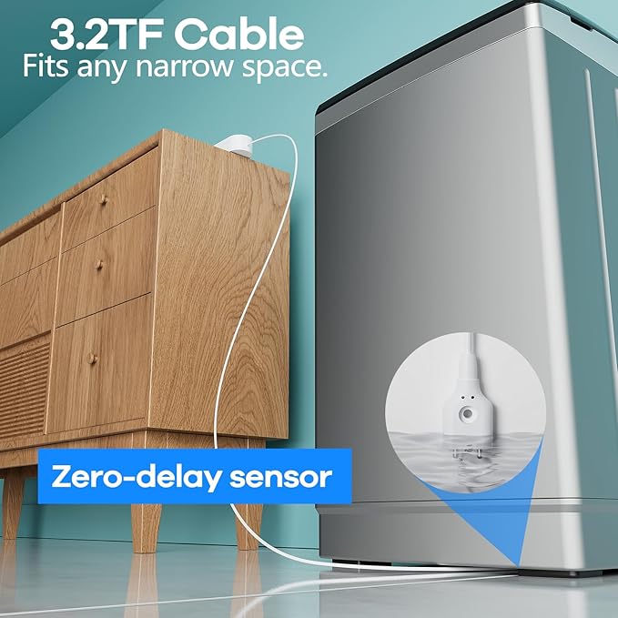 2-Pack WiFi Water Leak Detector, Battery Powered Water Sensor Alarm - Image 6