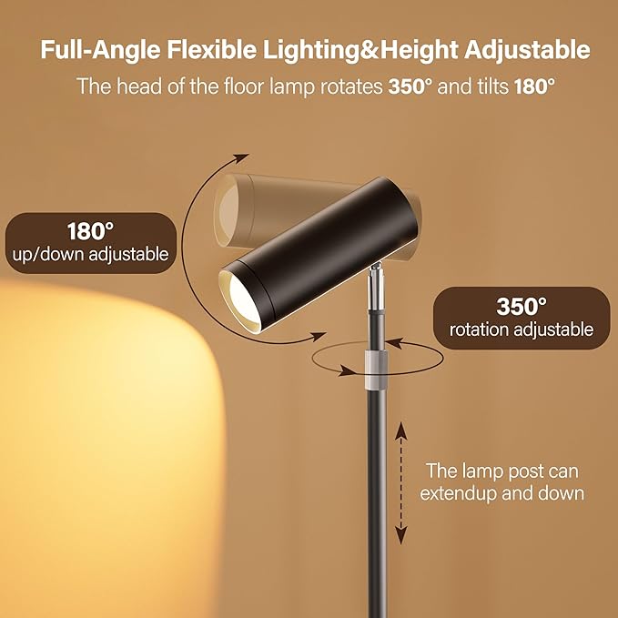 SIBRILLE Spotlight Floor Lamp, Tall LED Standing Lamp - Image 6