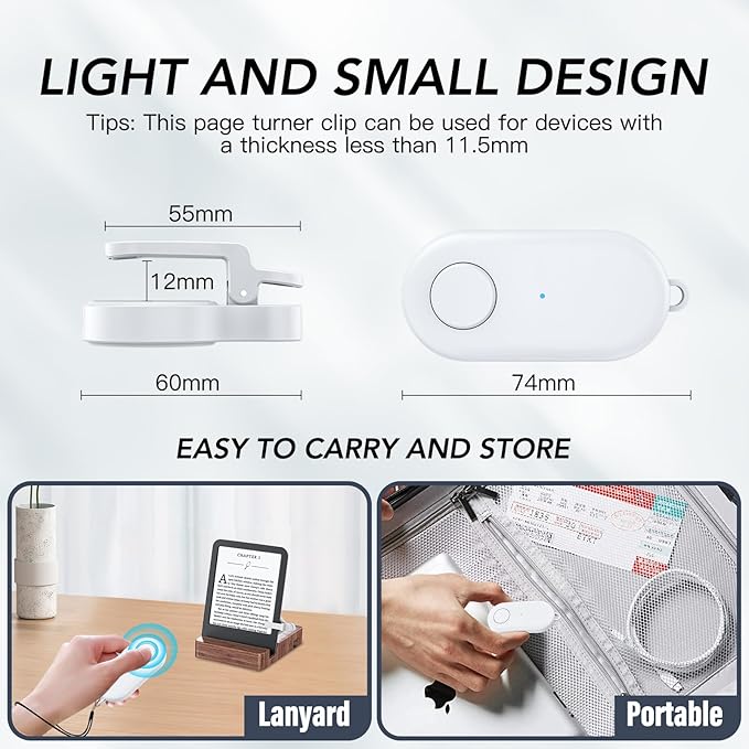 Remote Control Page Turner for Kindle Paperwhite Oasis Kobo eReaders, Kindle - Image 6