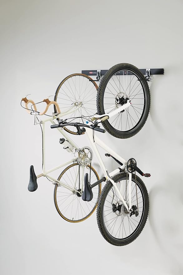 Rubbermaid FastTrack Garage Storage Bike Storage Kit, 3 Piece, All in One Rail - Image 8