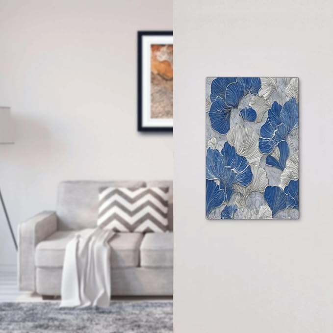 Bvtewkhz Abstract Blue Marble Plant Leaves No Device Single Blank Decorative - Image 6