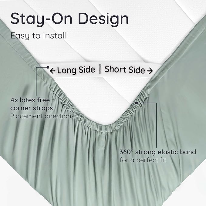Bambaw 100% Viscose Derived from Bamboo Full Fitted Sheet Only, Soft & Cooling - Image 5