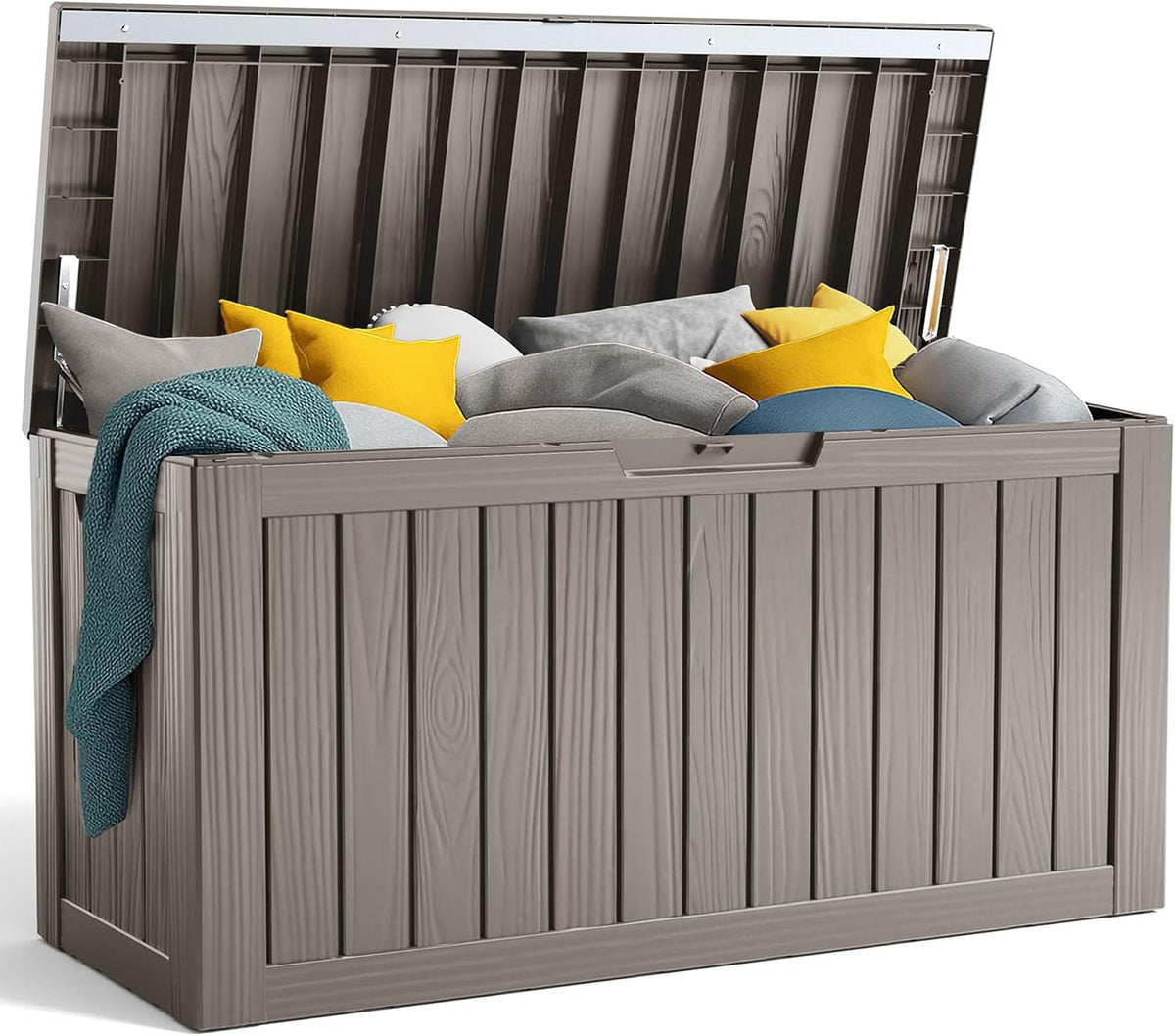 patiozen 90 gallon resin deck box, lockable patio, main product view