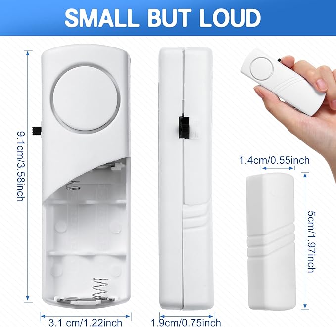 Xuhal 24 Pcs Door Window Alarm for Home Security Bulk Wireless Door Sensors - Image 2