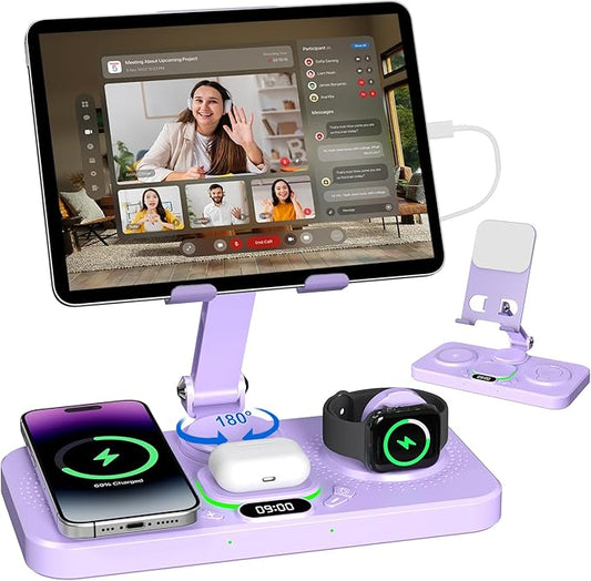 30W Charging Station for Apple Products, Foldable Wireless Charger by Hostena