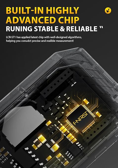 FNRSI Upgraded Version LCR-ST1 Mini Smart LCR Meter, SMD Tester, ESR Meter - Image 7