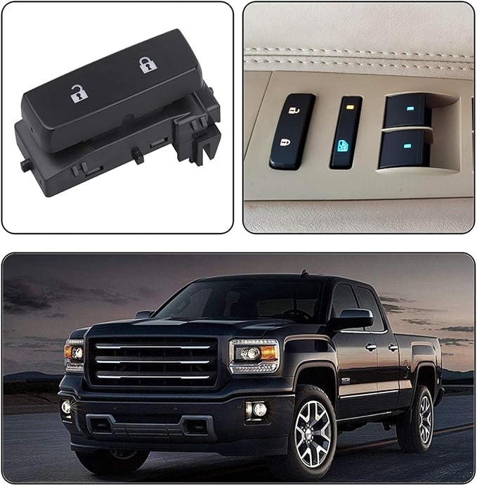 Obaee Power Window Control Switch Button & Front Driver Side Door Lock & Mirror - Image 7