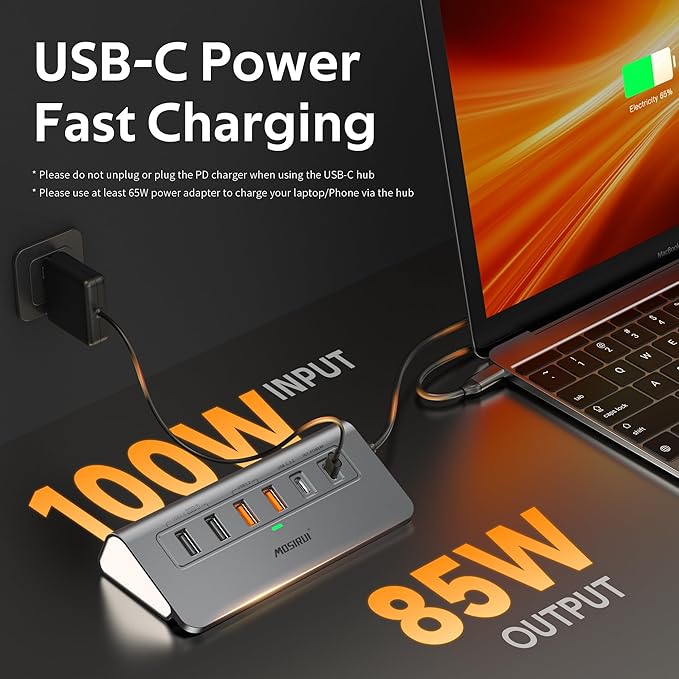USB C Hub Ethernet, 10-in-1 USB C Docking Station - Image 5