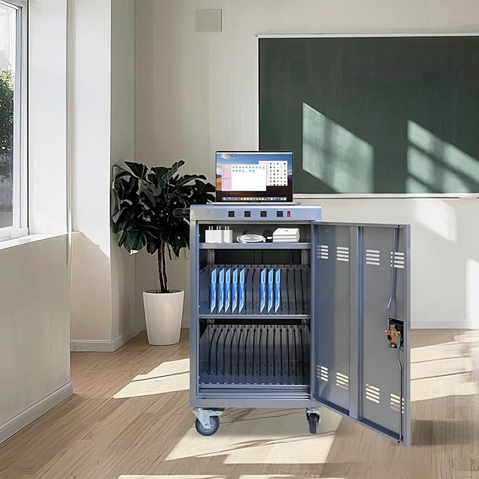 35 Device Charging Cart for Laptops and Tablets Up to 16.3-inch, Mobile - Image 8